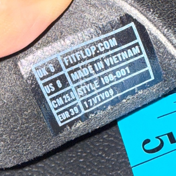 ▶️ Fitflop ◀️ Solid Black Thong Sandals Size 8 - Picture 14 of 14